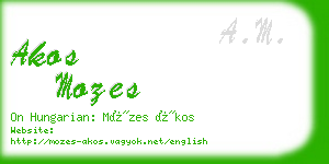 akos mozes business card